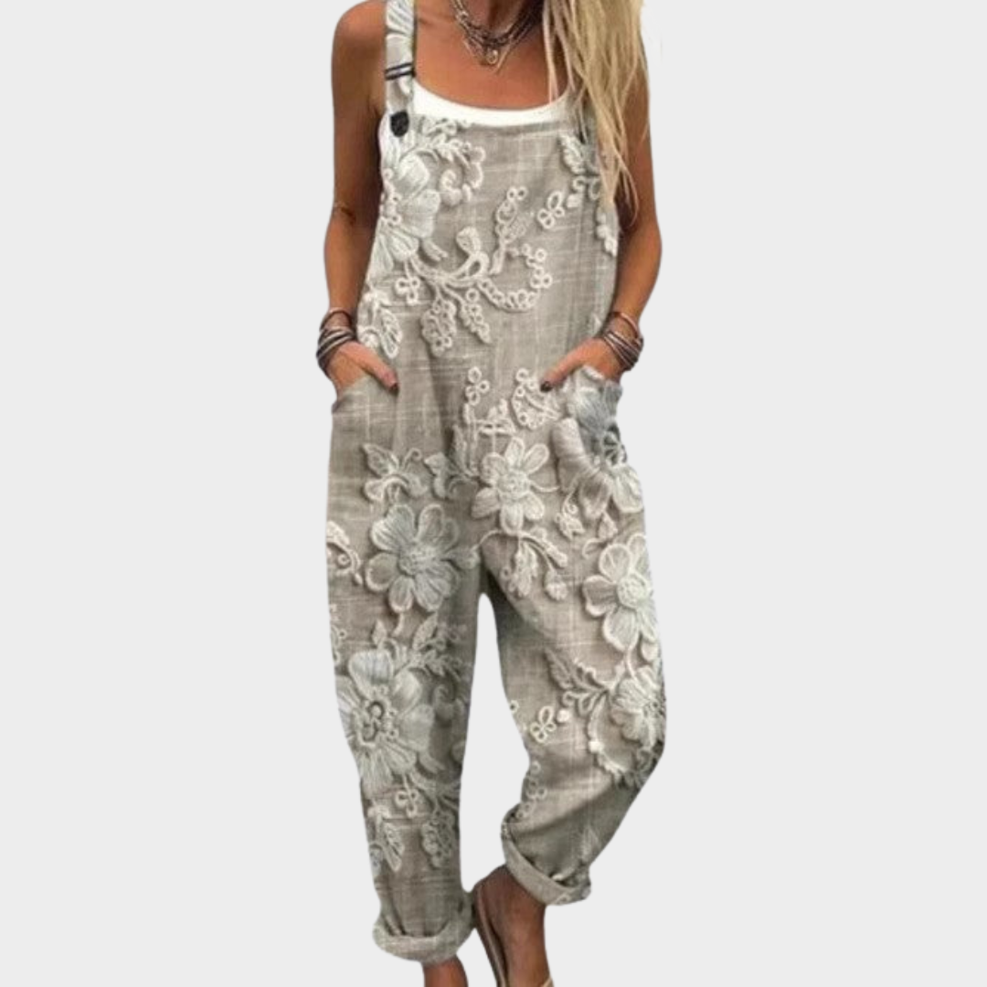 AMELIA | STYLISH 3D FLORAL JUMPSUIT