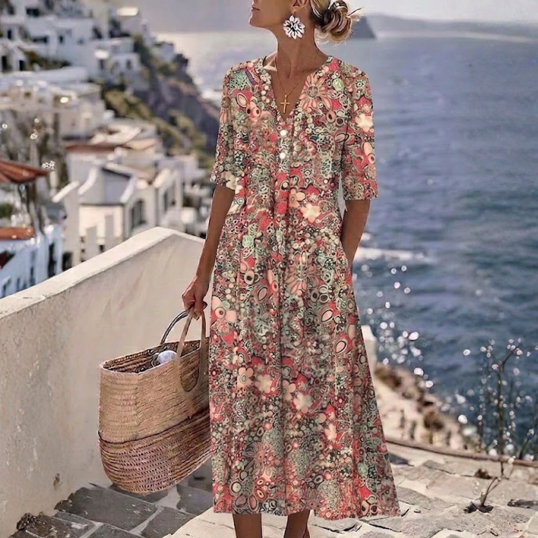 Janice™ | Elegant Summer Dress with Belly Cover