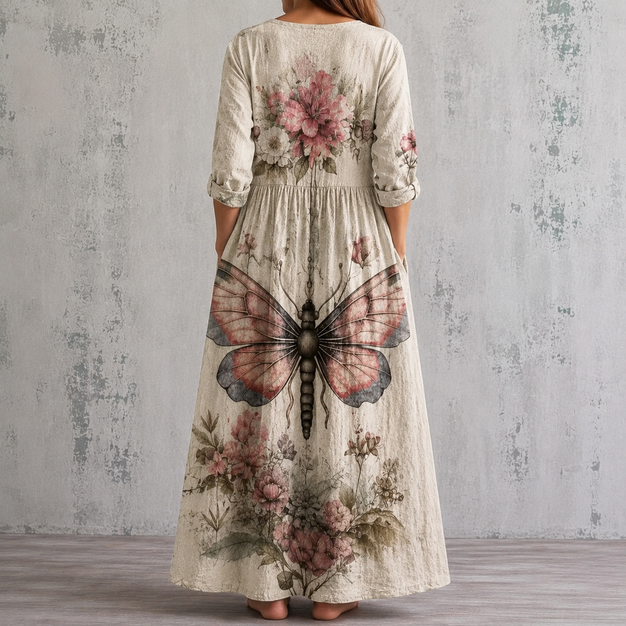 EVELYN™ | FLORAL LINEN SUMMER DRESS