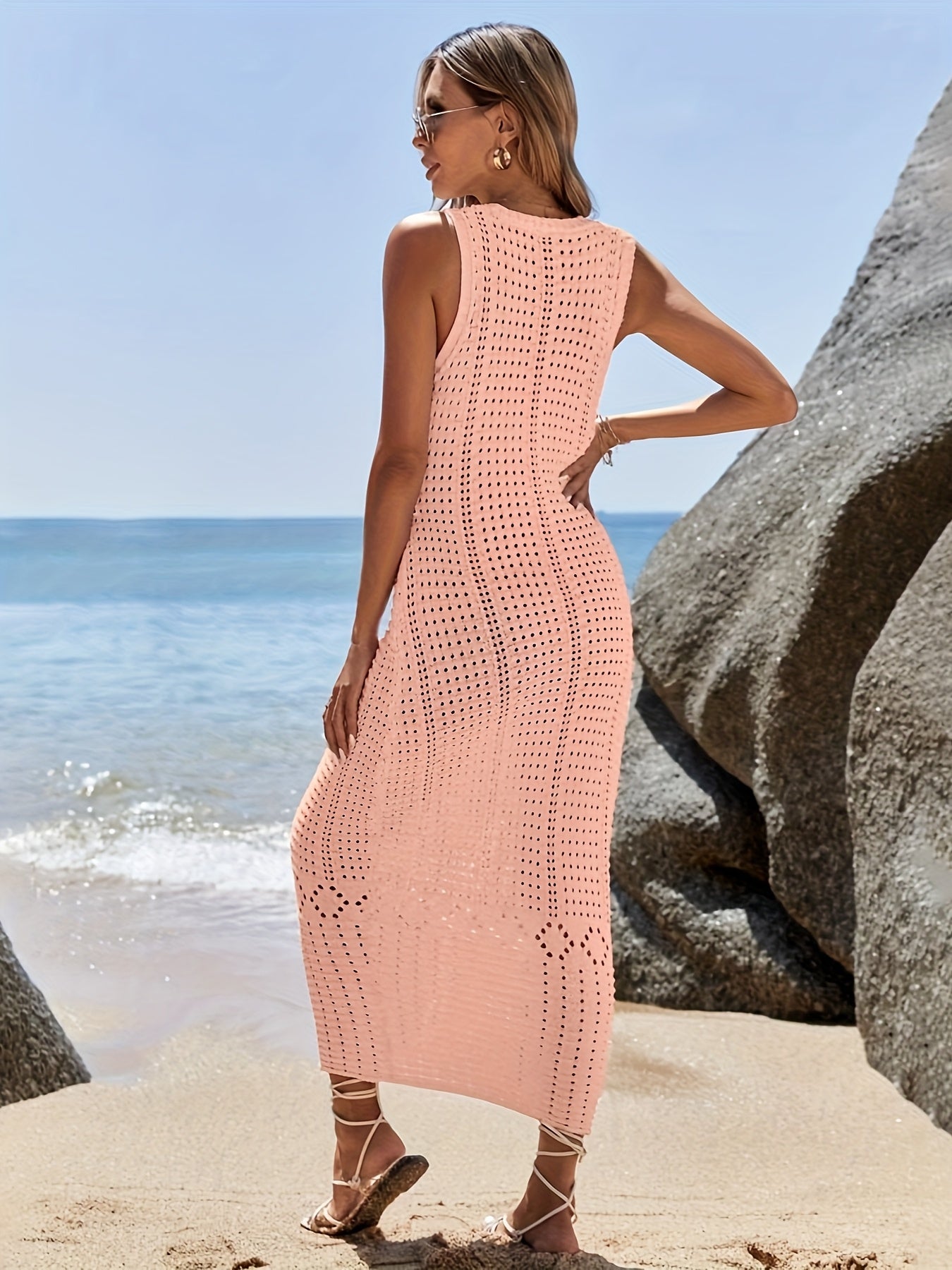Solid Colour Maxi Dress