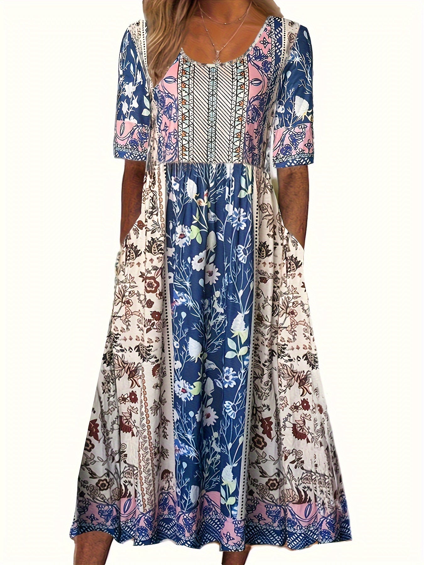 Elarisse™ | Bohemian Floral Pocket Maxi