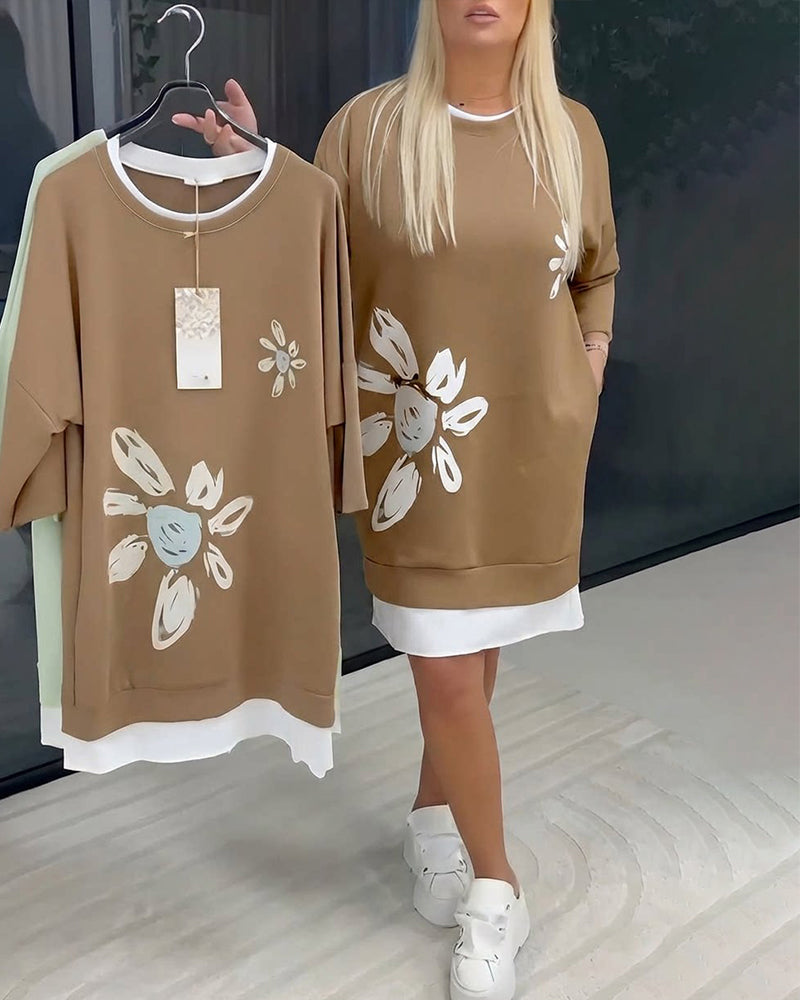 Celandine - Casual Cotton Knee-Length Dress