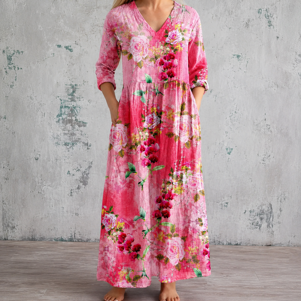 WENDA™ | FLORAL LINEN SUMMER DRESS