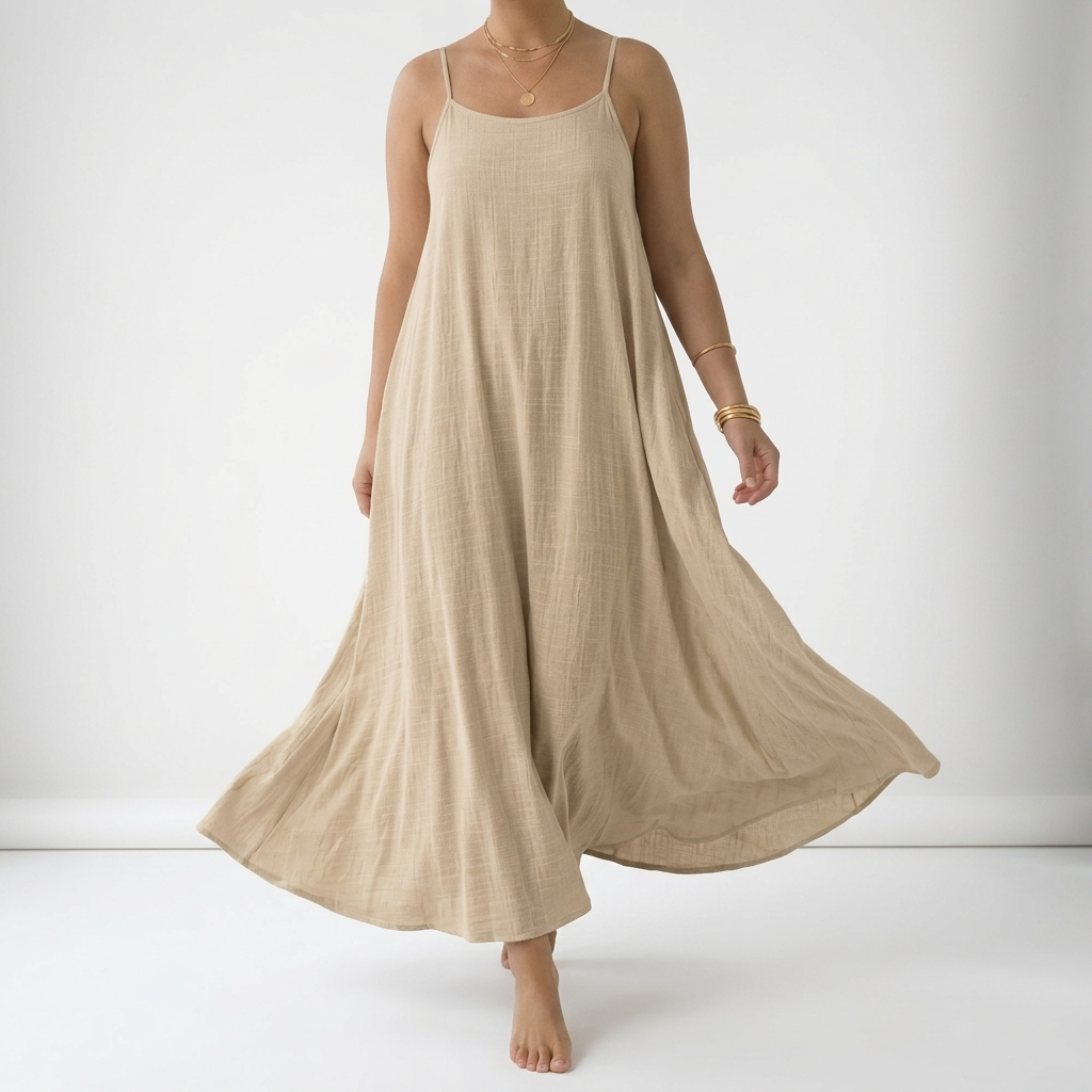 Dorsale™ | Lace-Up Strap Backless Maxi Dress