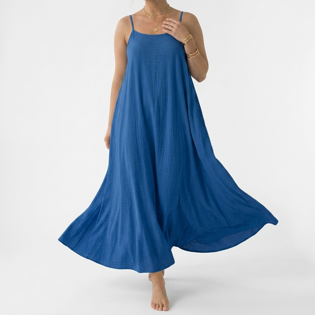 Dorsale™ | Lace-Up Strap Backless Maxi Dress