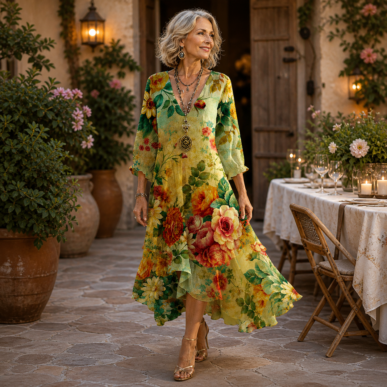 Janessa | Effortless Floral Midi Dress πΏ