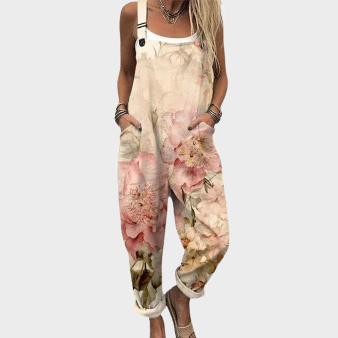 CINTRA | STYLISH VINTAGE FLORAL JUMPSUIT