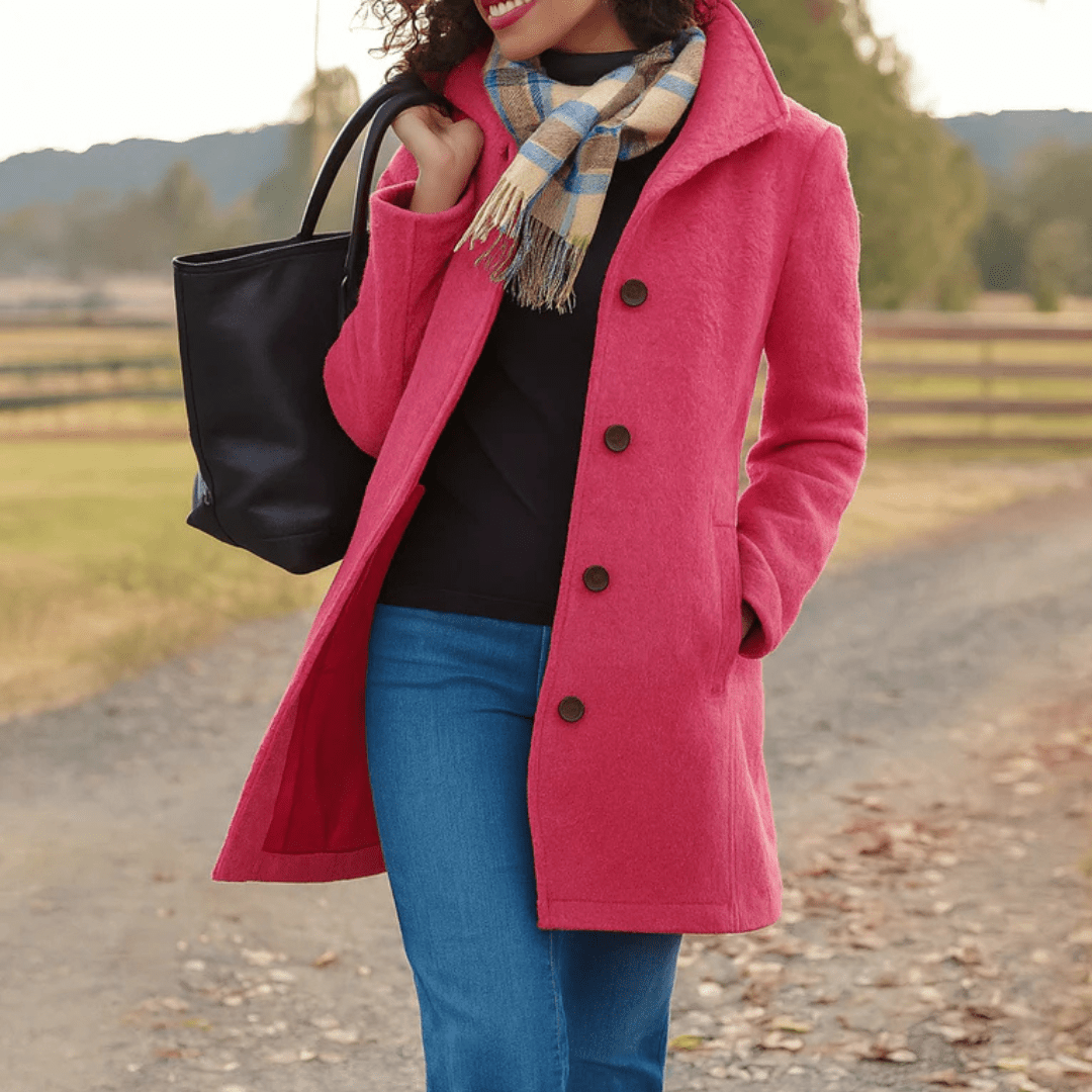 EVE™ | Elegant Buttoned Coat – Timeless Elegance