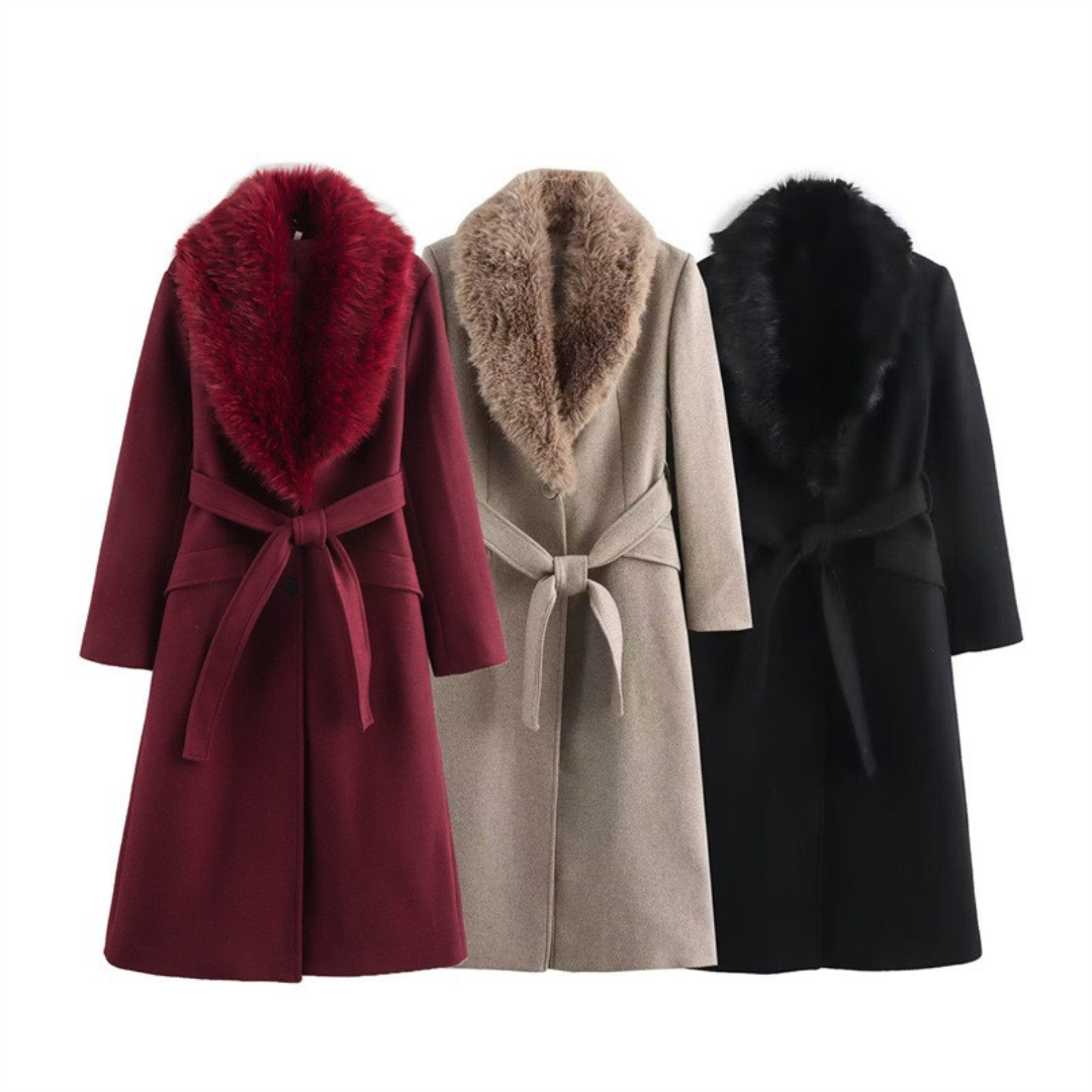 Campbell™ | Vienna Faux Fur Collar Coat