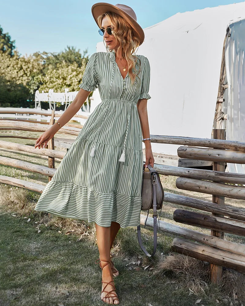 Elise - Striped Dress