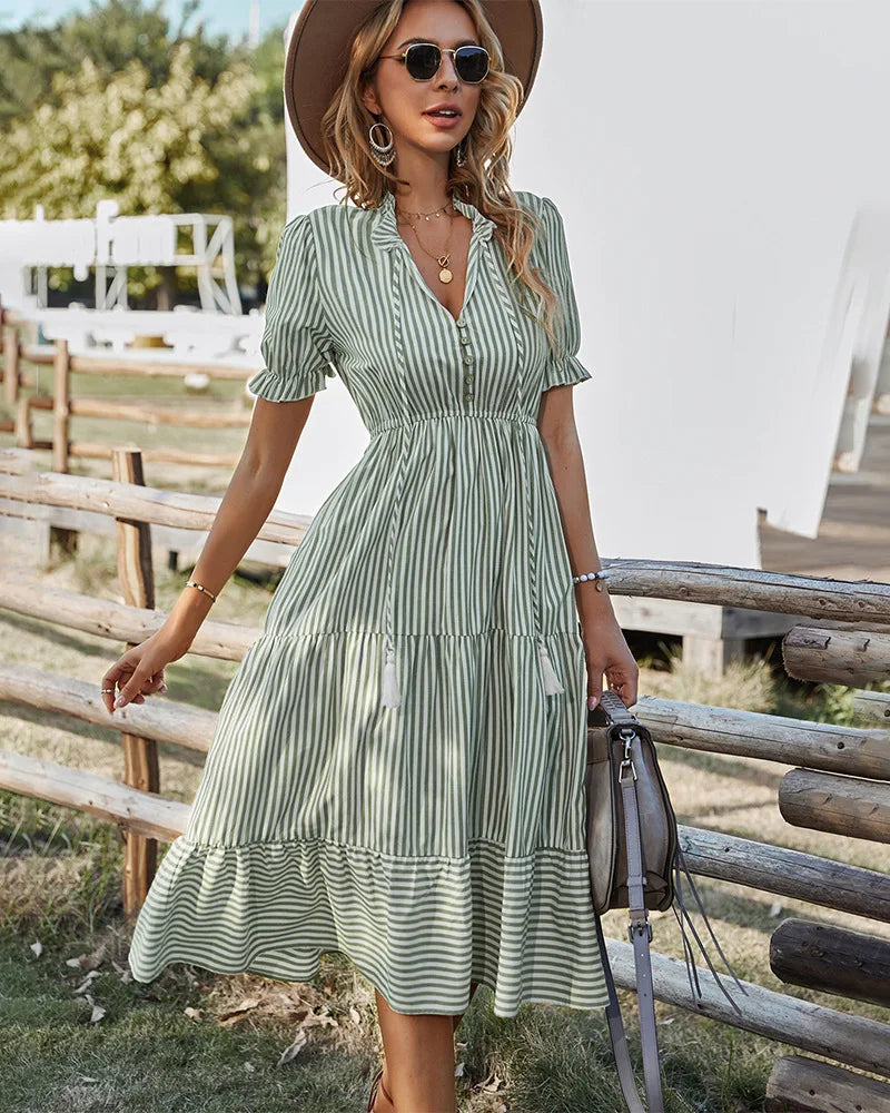 Elise - Striped Dress