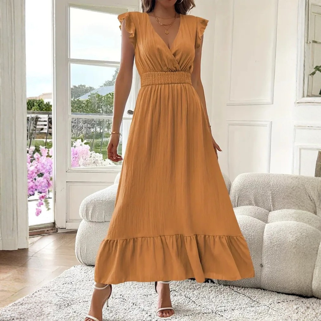 Amelia | Timeless And Flowing V-Neck Maxi Dress