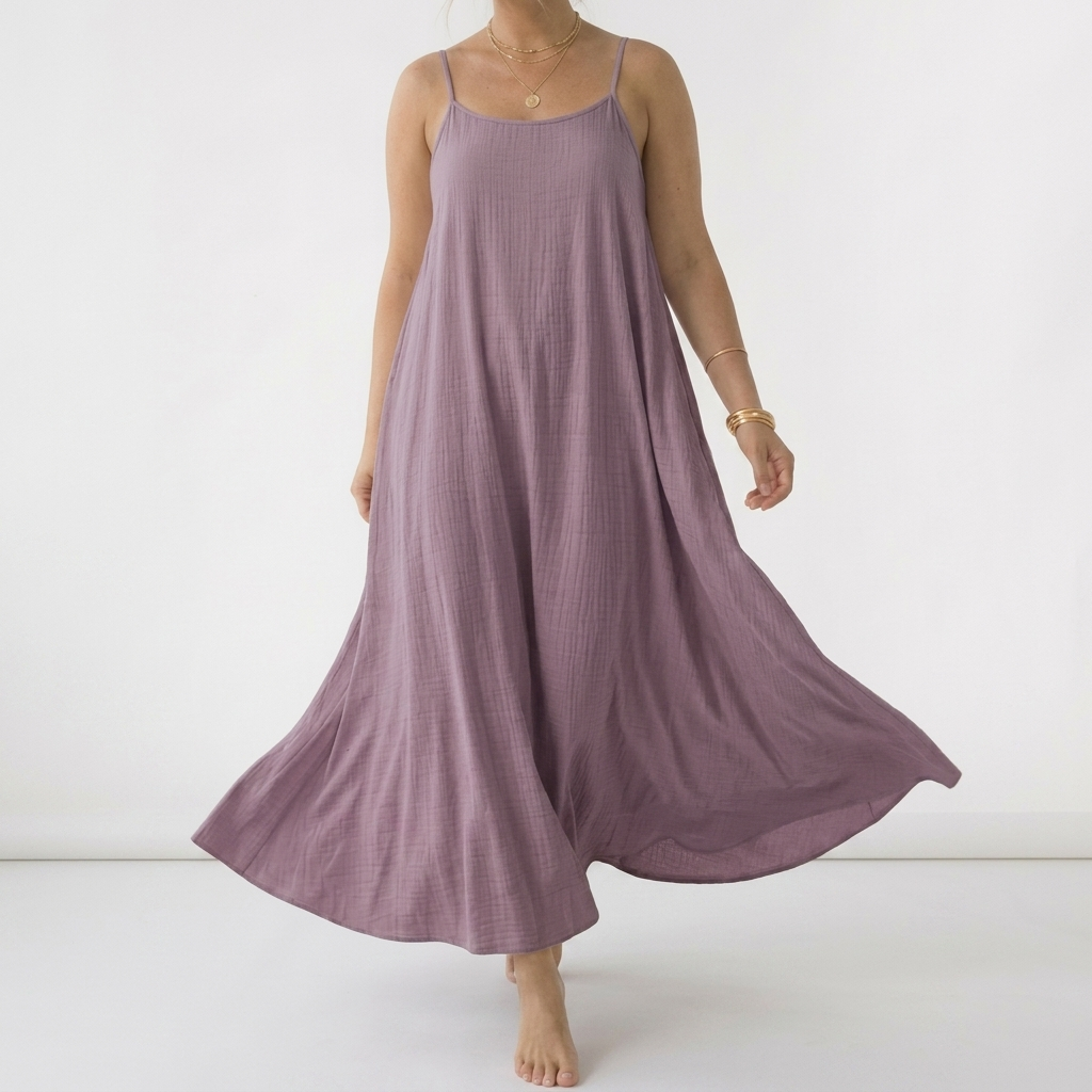 Dorsale™ | Lace-Up Strap Backless Maxi Dress