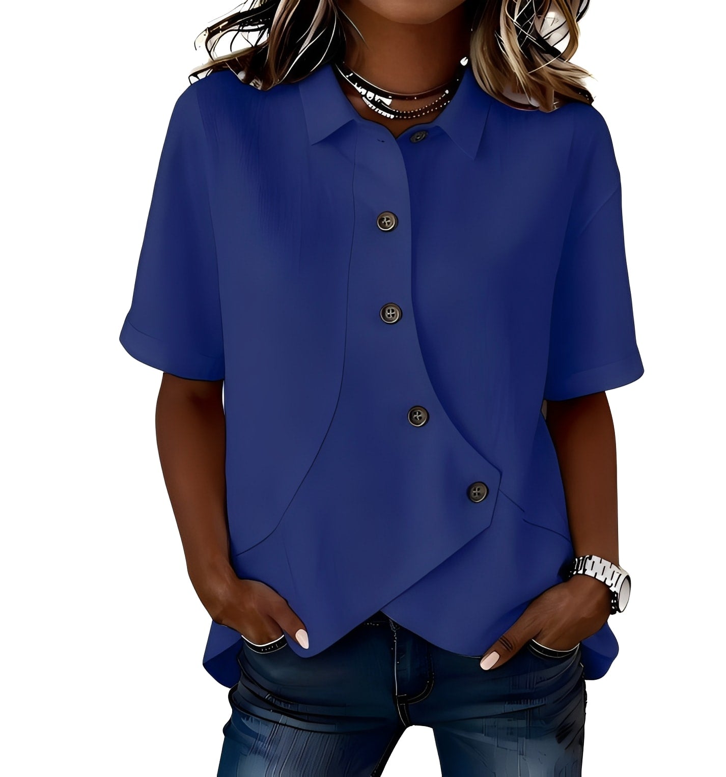 Linen Blend Shirt for Women