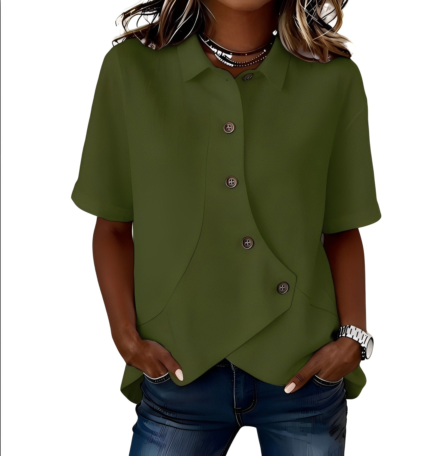 Linen Blend Shirt for Women