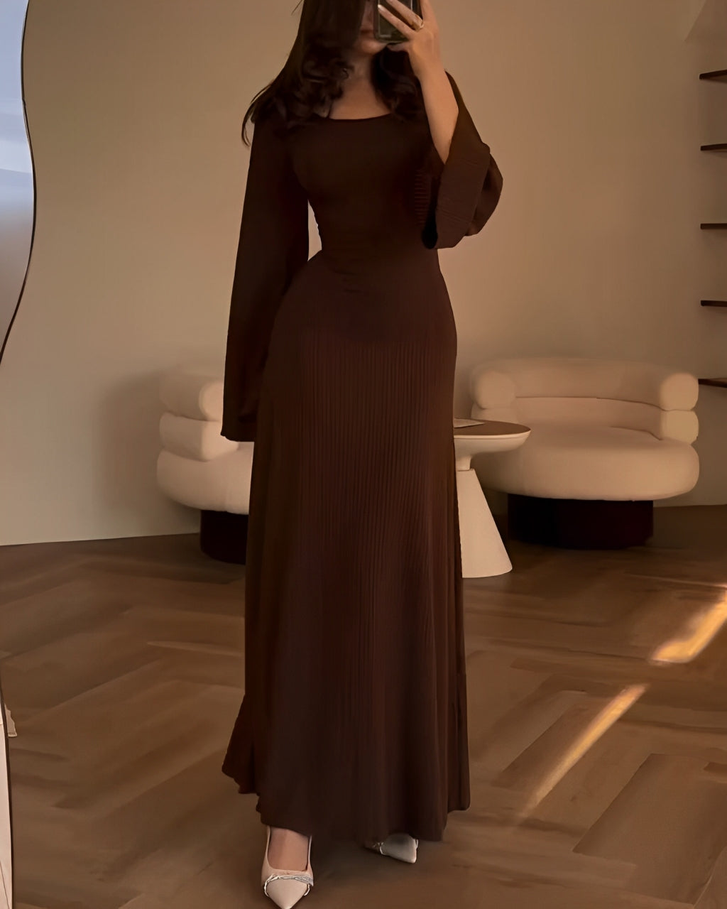 Elegant Knitted Maxi Dress