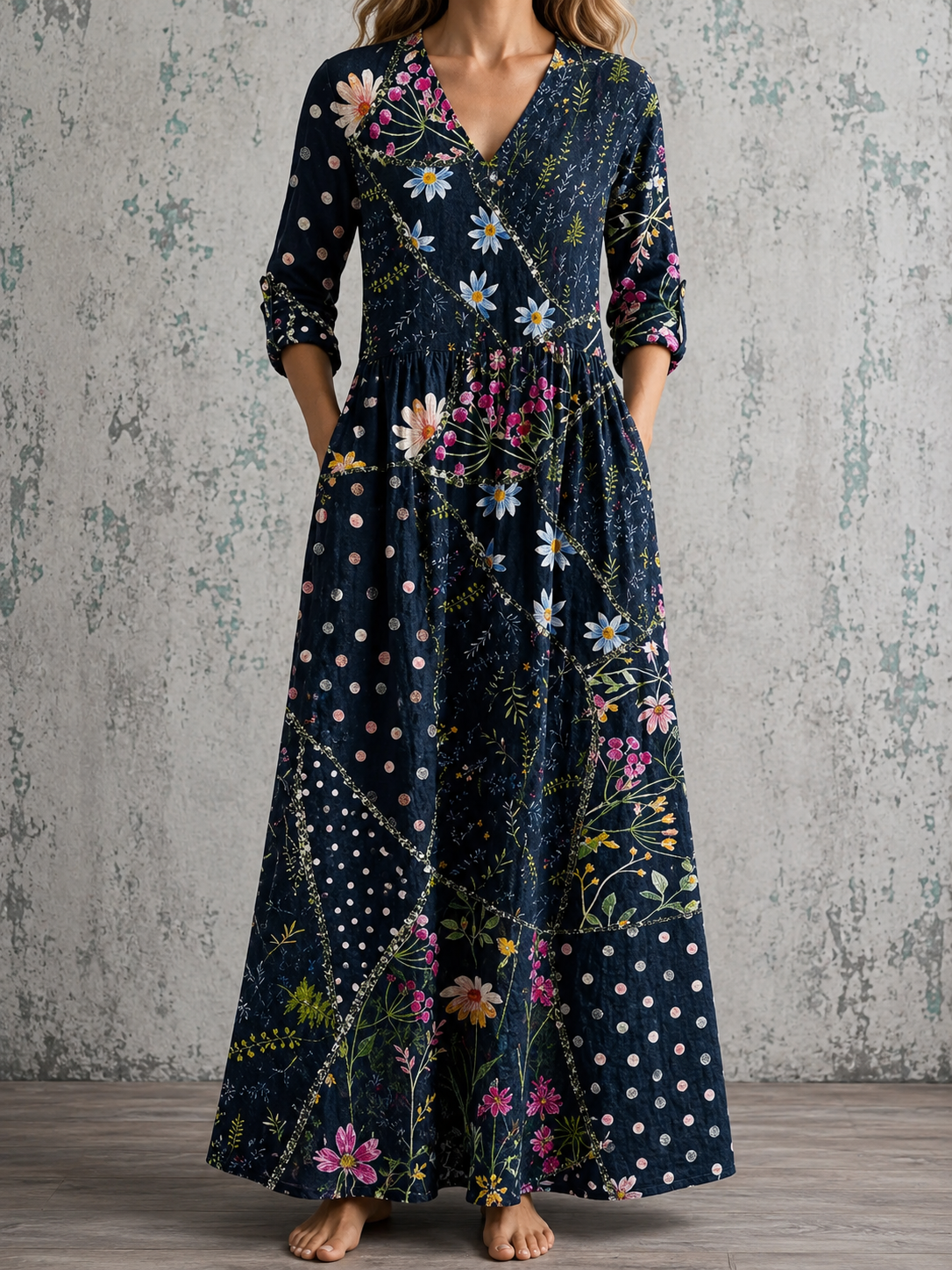 LINDA™ | FLORAL LINEN SUMMER DRESS