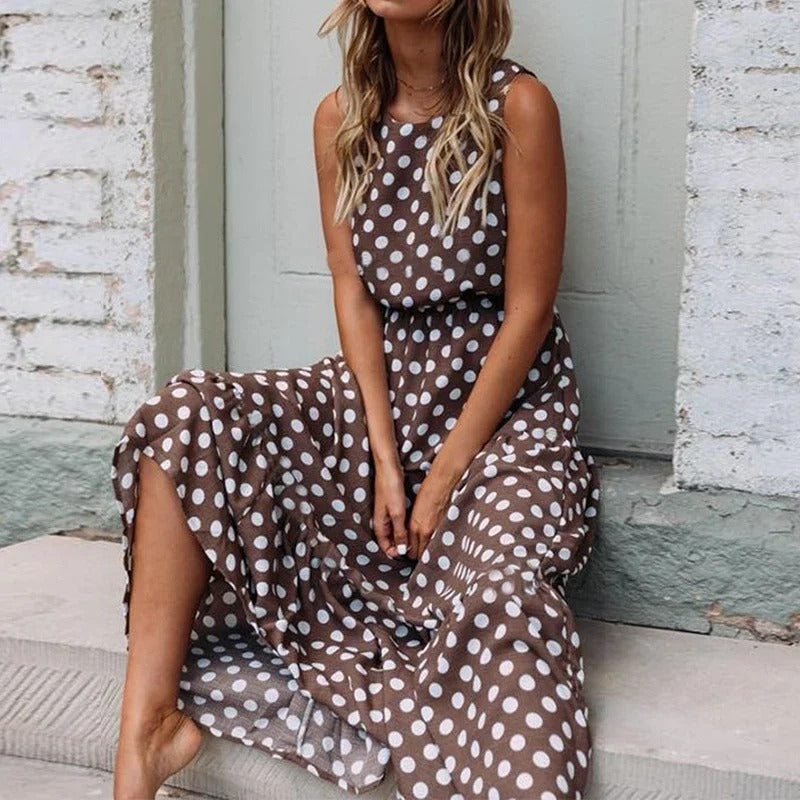 Ernest London | Smart dot dress with waist