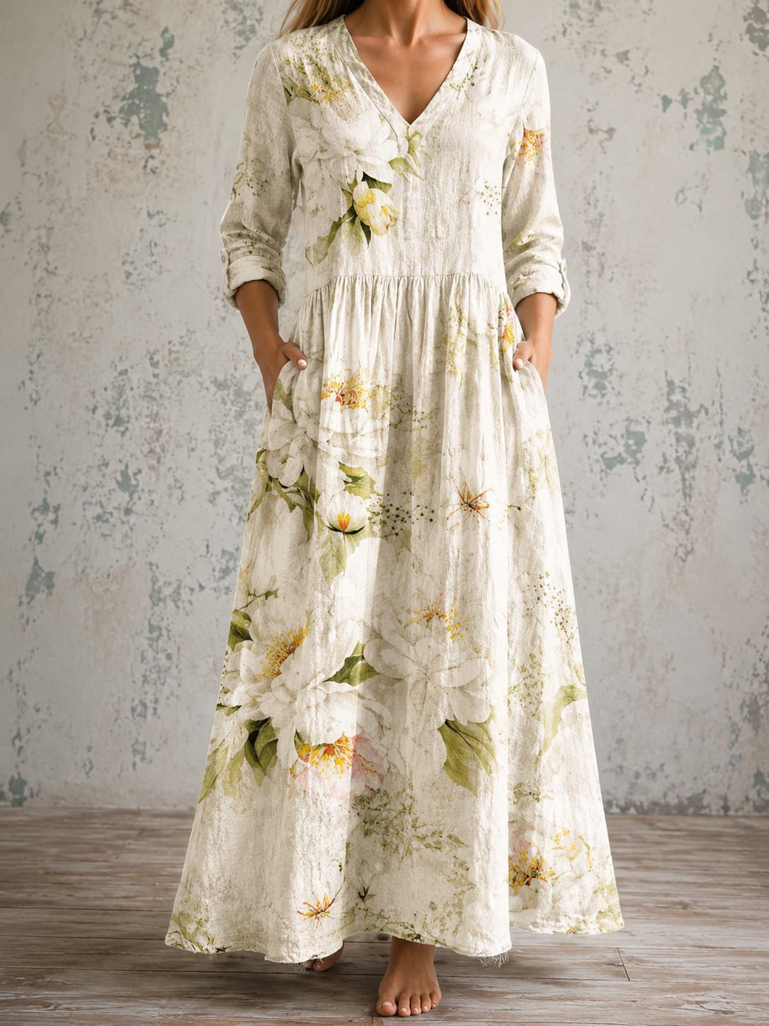 ANNE™ | FLORAL LINEN SUMMER DRESS