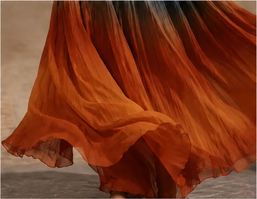 Paula | Gradient Halterneck V Neck Maxi Dress