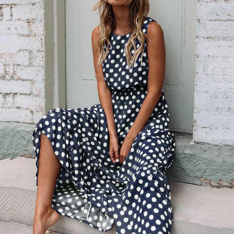 Ernest London | Smart dot dress with waist