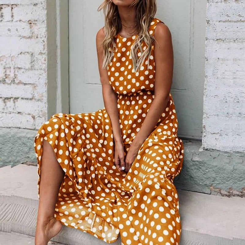 Ernest London | Smart dot dress with waist