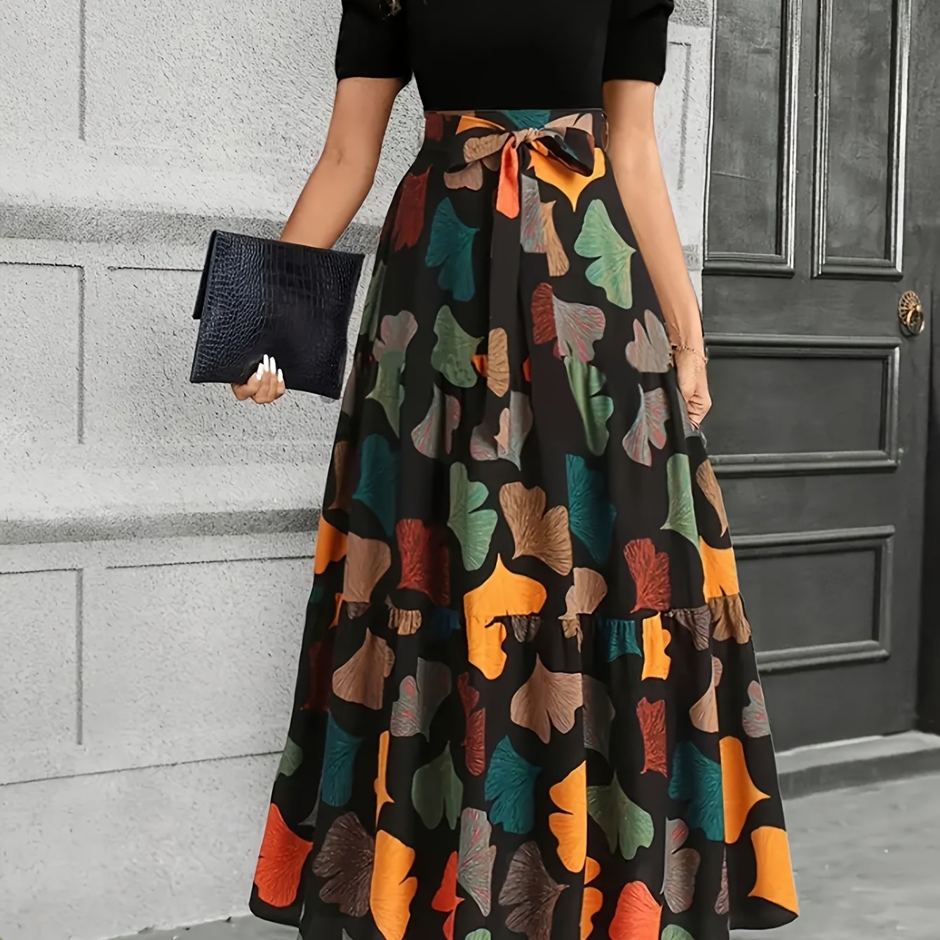 Valerique™ | Elegant Botanical Maxi Dress
