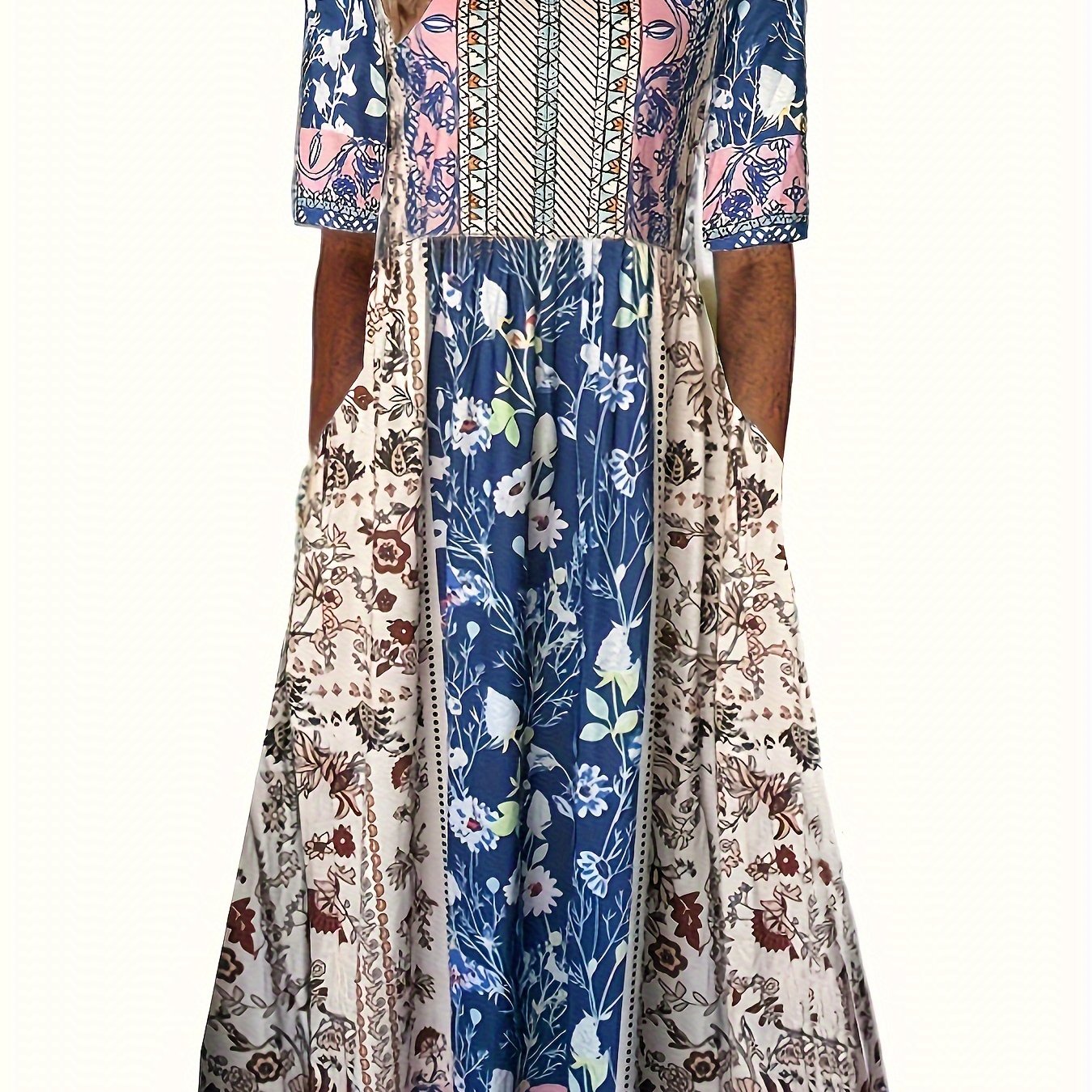 Elarisse™ | Bohemian Floral Pocket Maxi