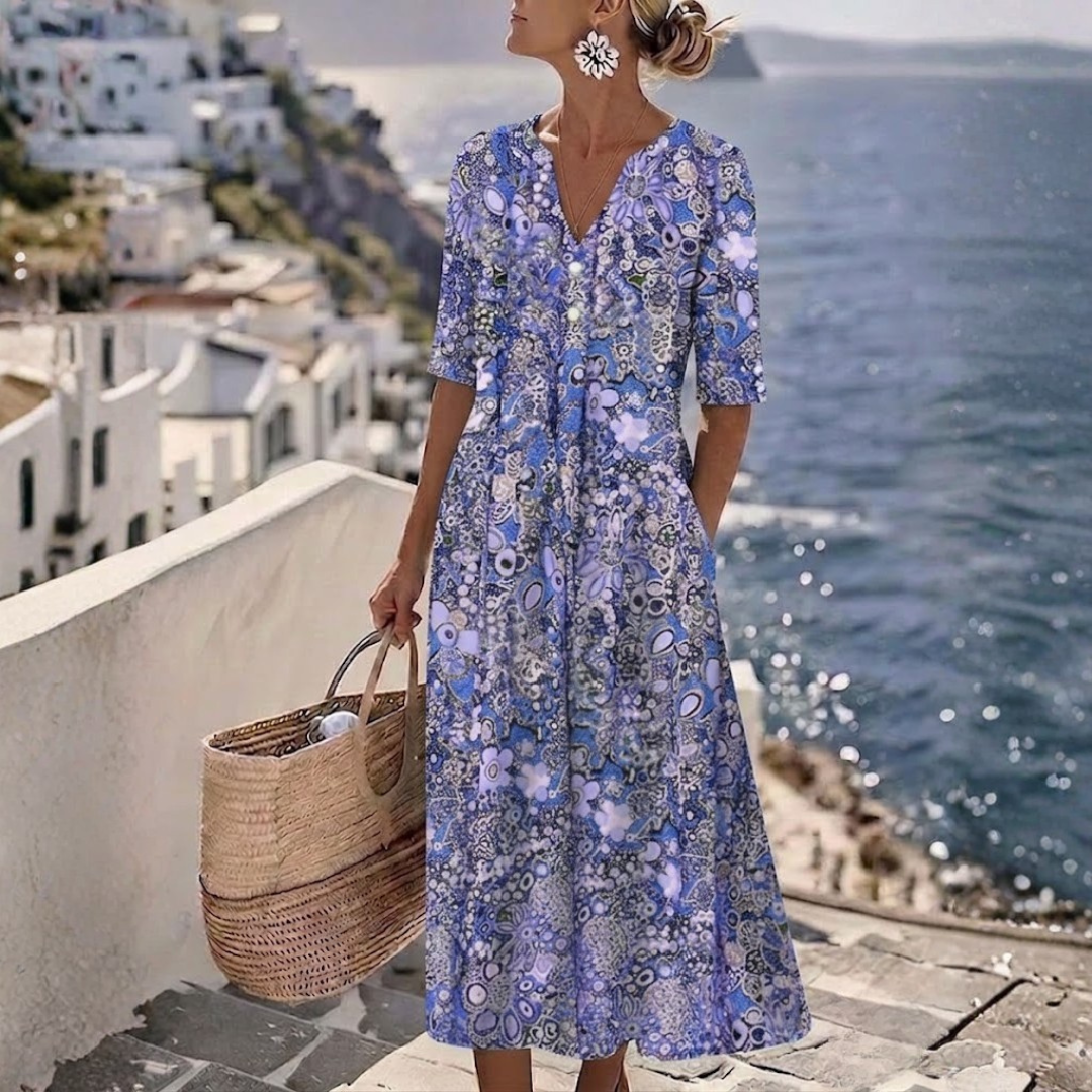 Janice™ | Elegant Summer Dress with Belly Cover