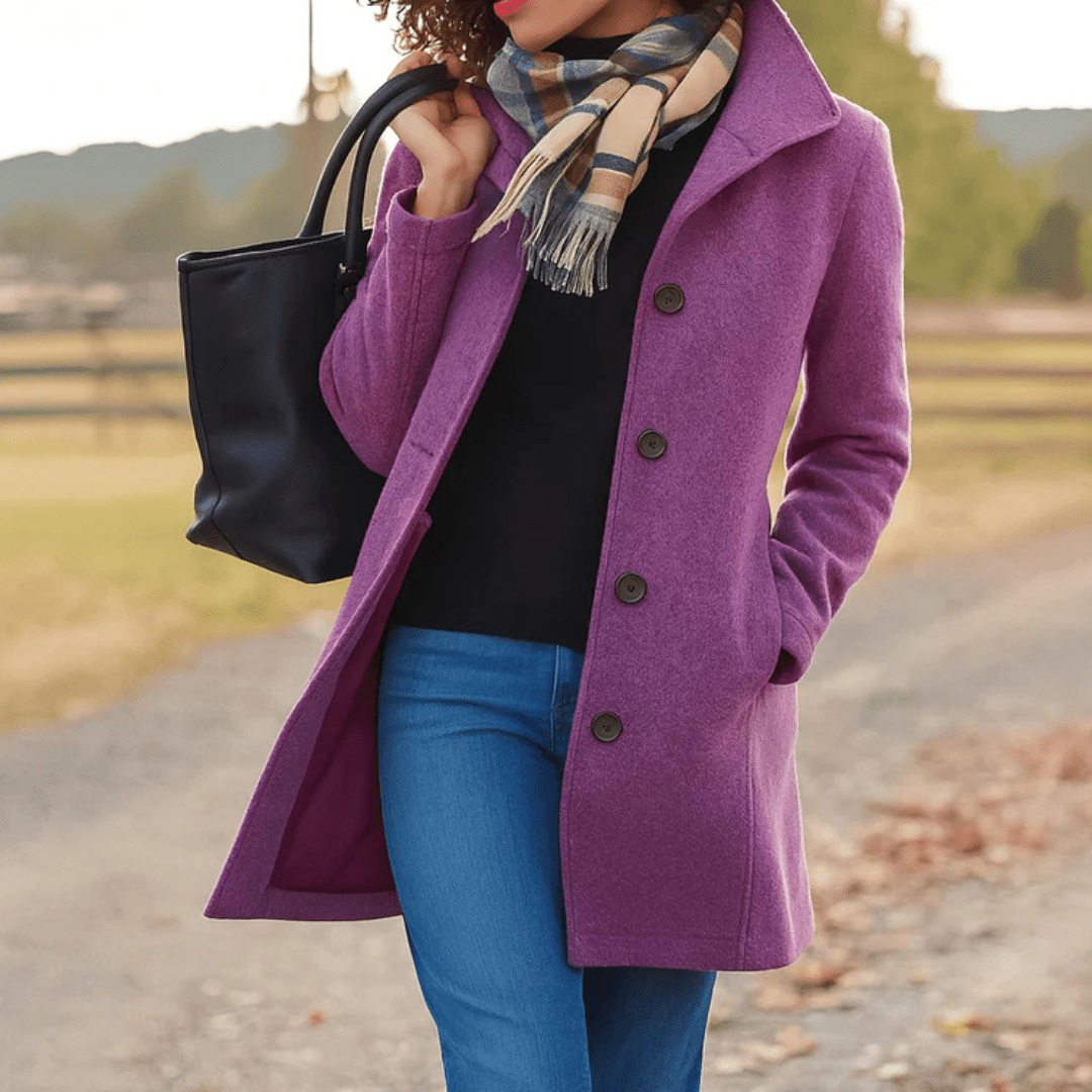 EVE™ | Elegant Buttoned Coat – Timeless Elegance