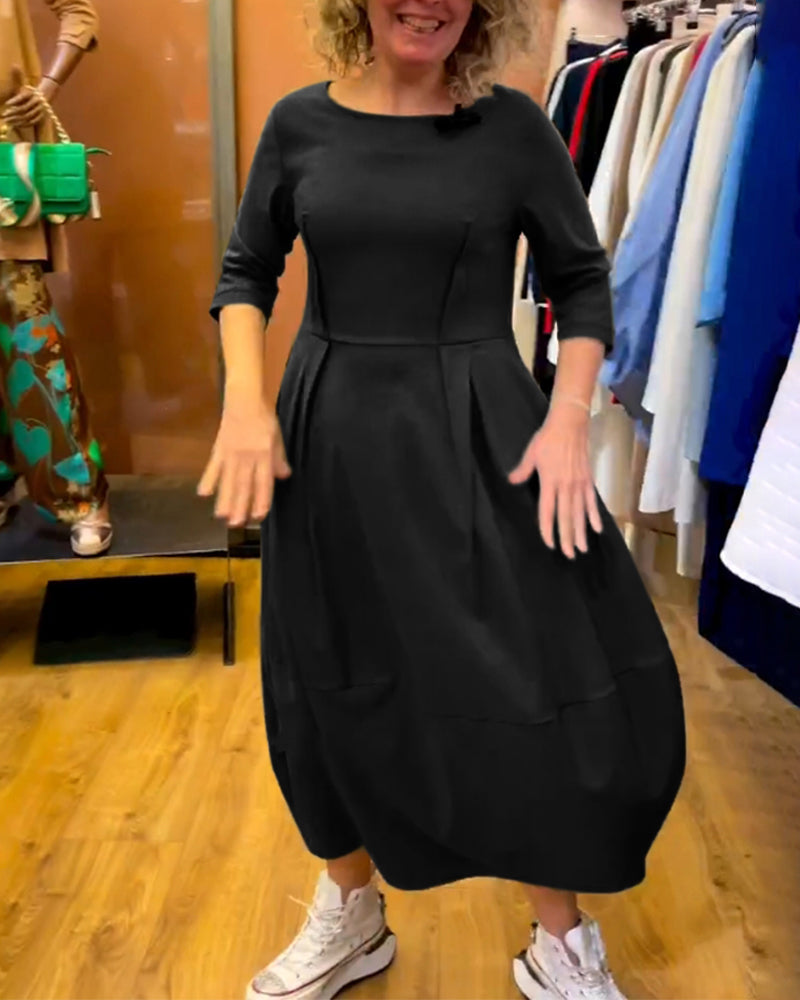 Jessica - Elegant Dress with Round Neck