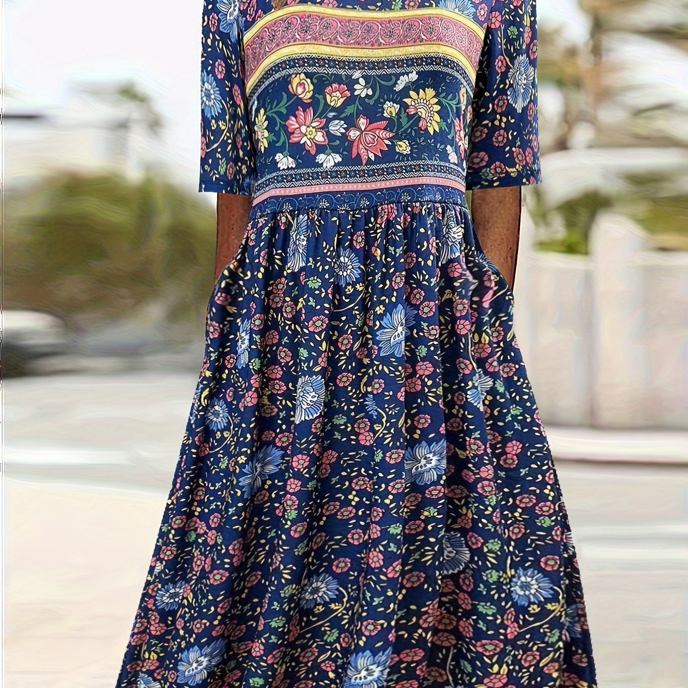 Elarisse™ | Bohemian Floral Pocket Maxi