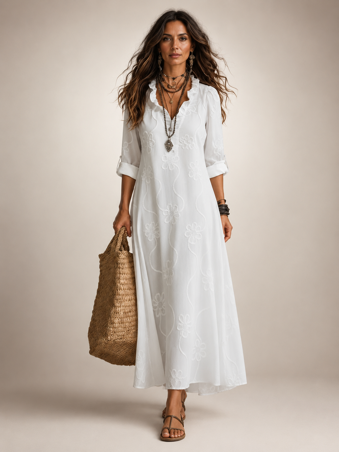 Merle | Tummy Covering Floral Summer Dress