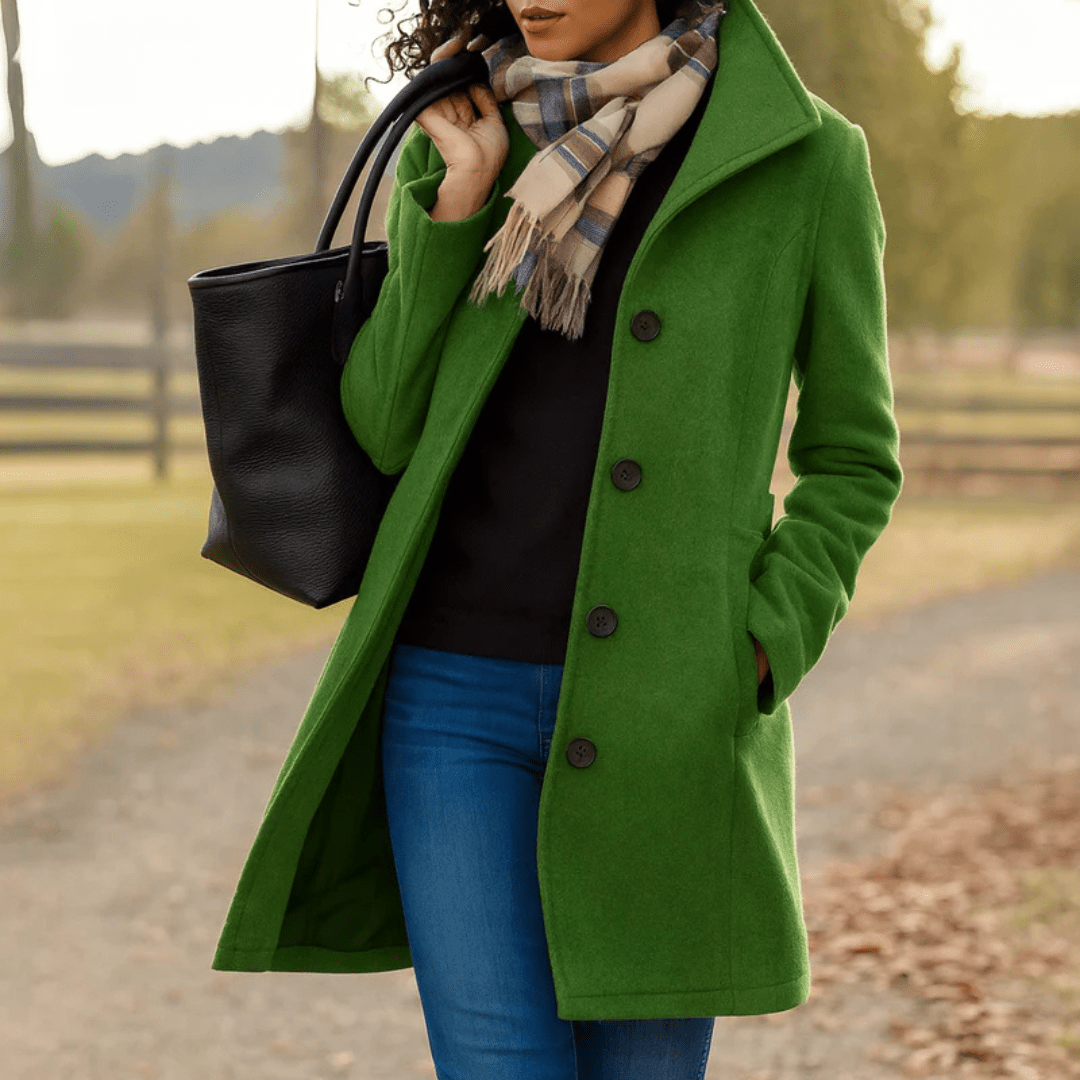 EVE™ | Elegant Buttoned Coat – Timeless Elegance