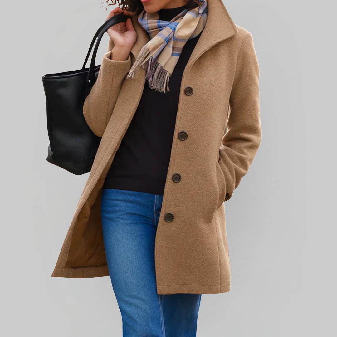 EVE™ | Elegant Buttoned Coat – Timeless Elegance