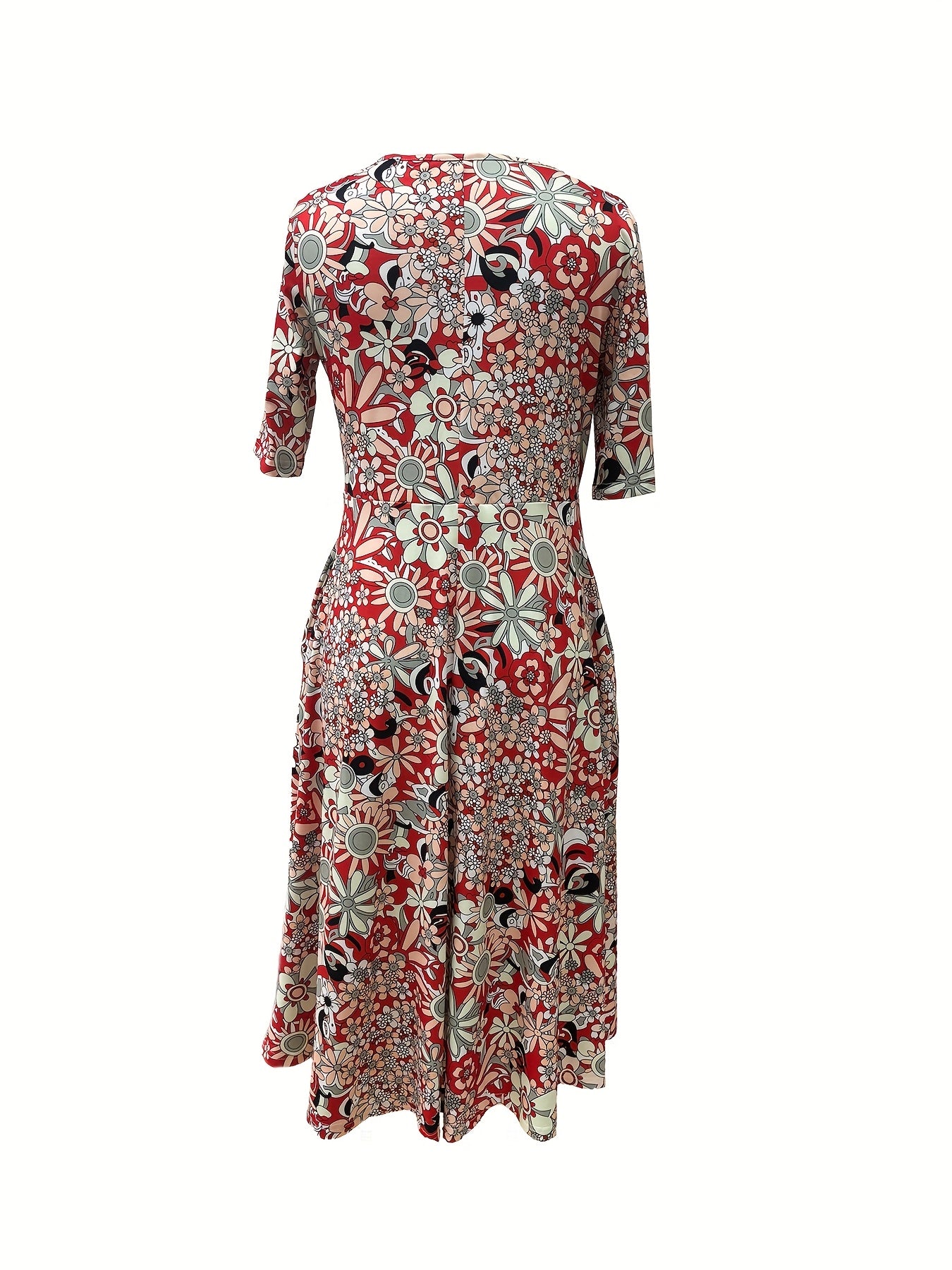 Rosavelle™ | Vintage Floral Pocket Maxi Dress