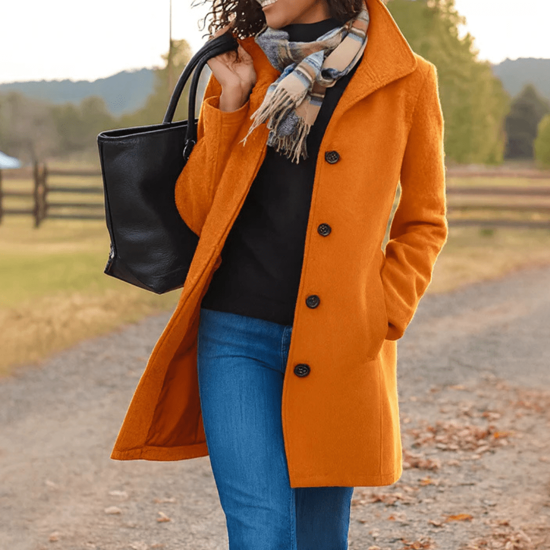 EVE™ | Elegant Buttoned Coat – Timeless Elegance