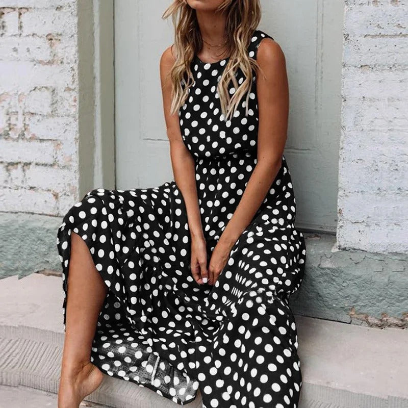 Ernest London | Smart dot dress with waist
