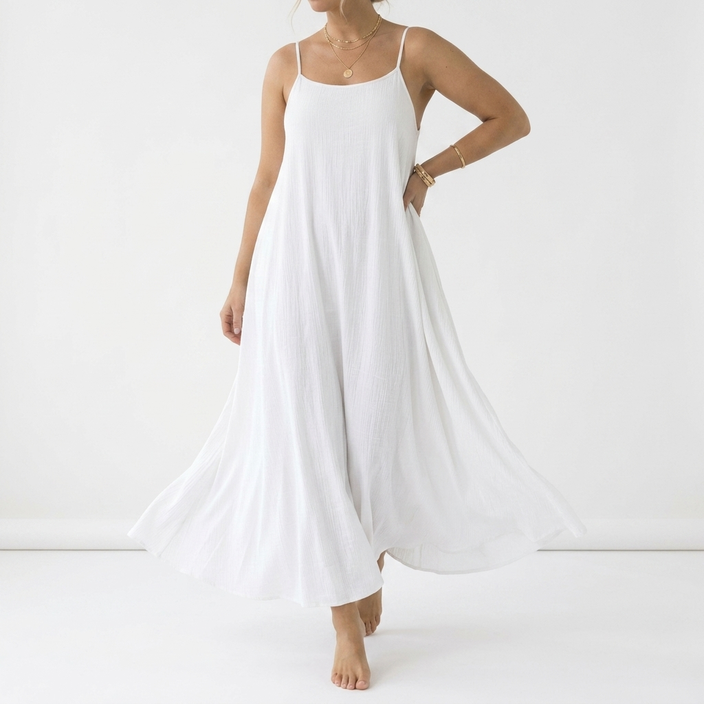 Dorsale™ | Lace-Up Strap Backless Maxi Dress