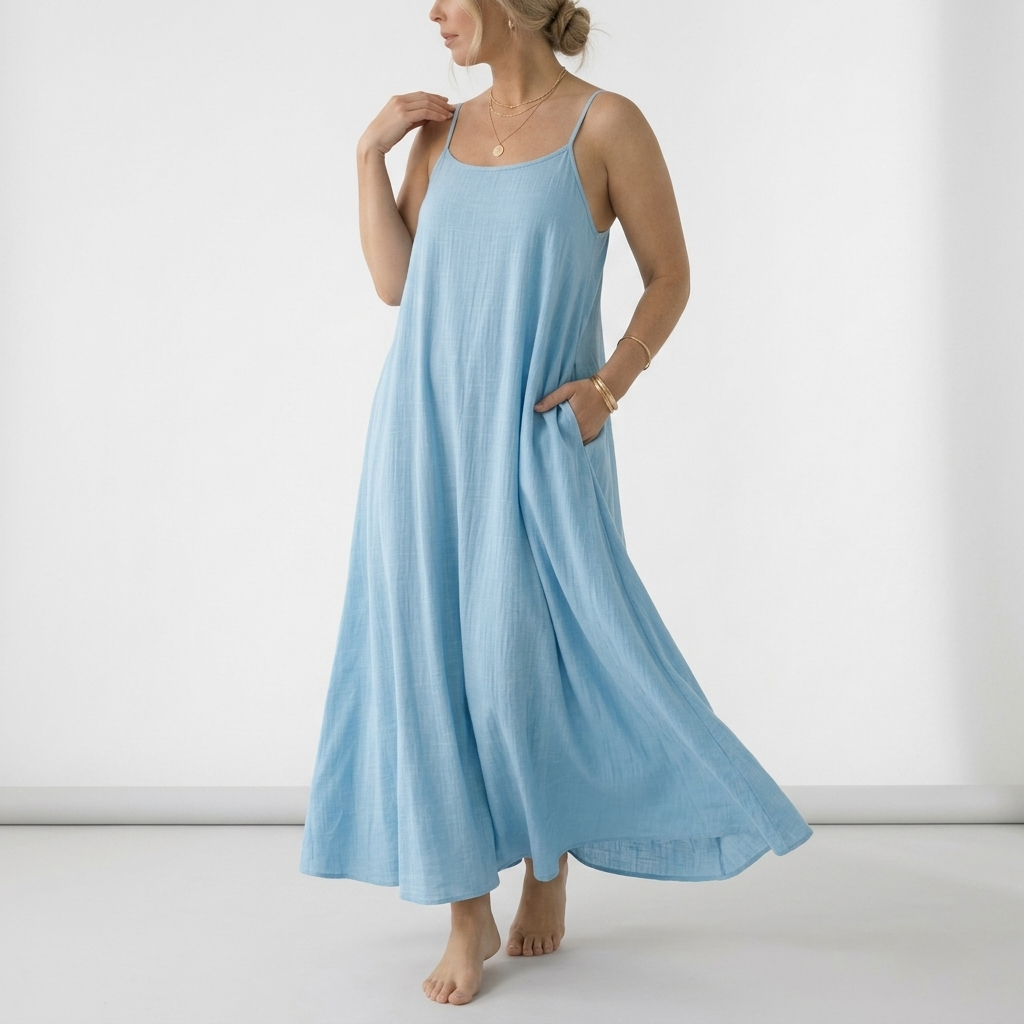 Dorsale™ | Lace-Up Strap Backless Maxi Dress