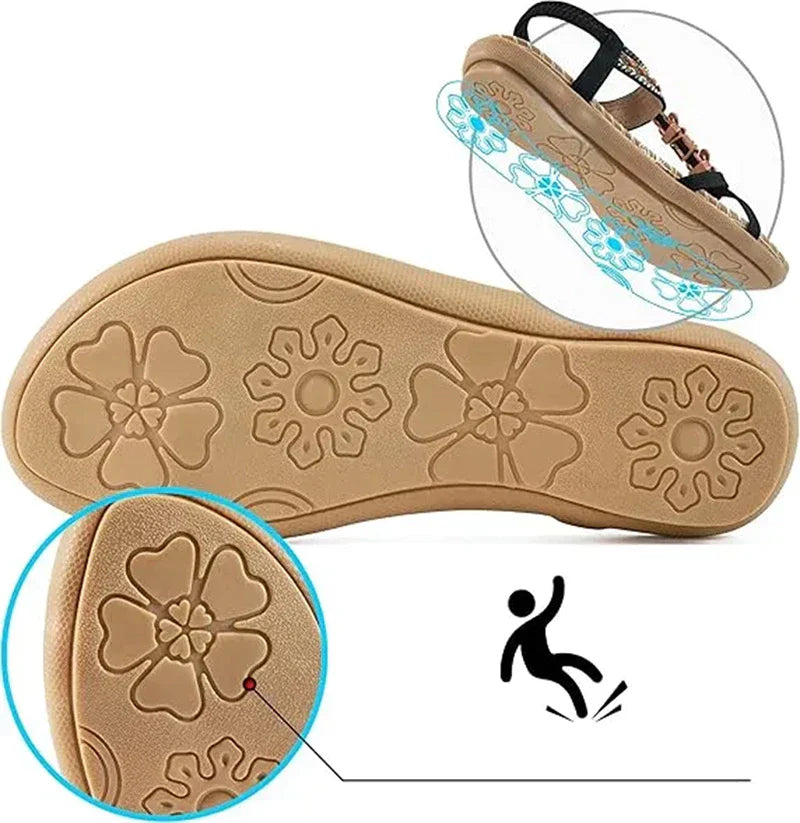 Colella™ - ELEGANT SANDALS WITH FLORAL DETAIL