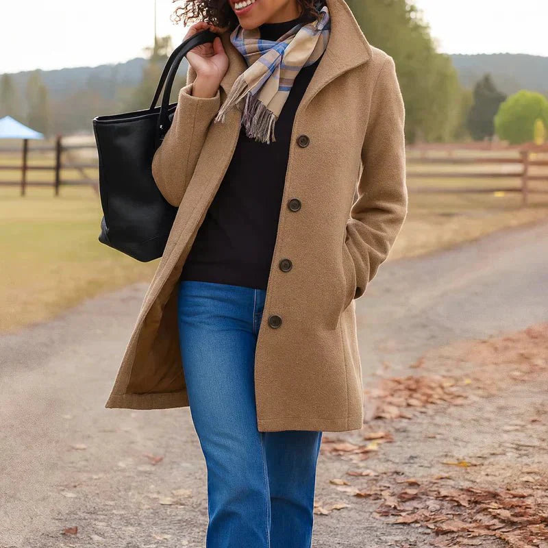 EVE™ | Elegant Buttoned Coat – Timeless Elegance