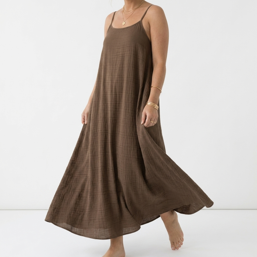 Dorsale™ | Lace-Up Strap Backless Maxi Dress