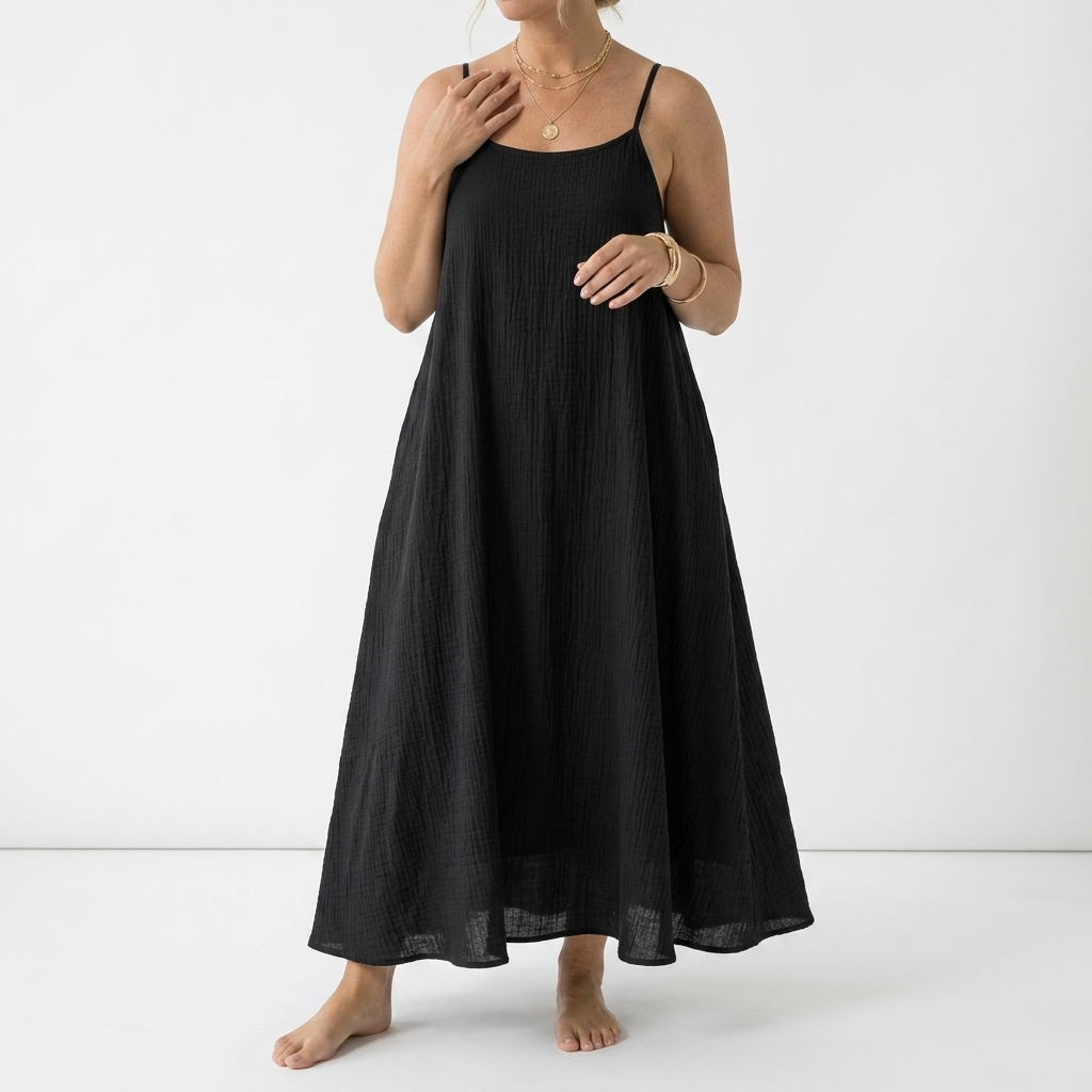 Dorsale™ | Lace-Up Strap Backless Maxi Dress