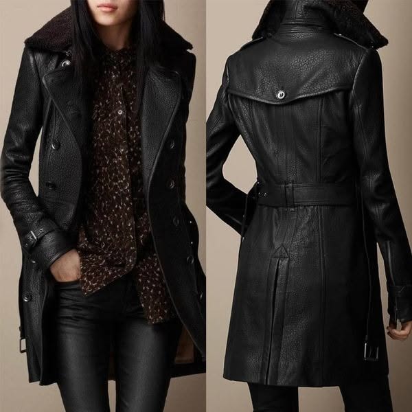 Campbell™ - Elegant 3/4 Leather Coat