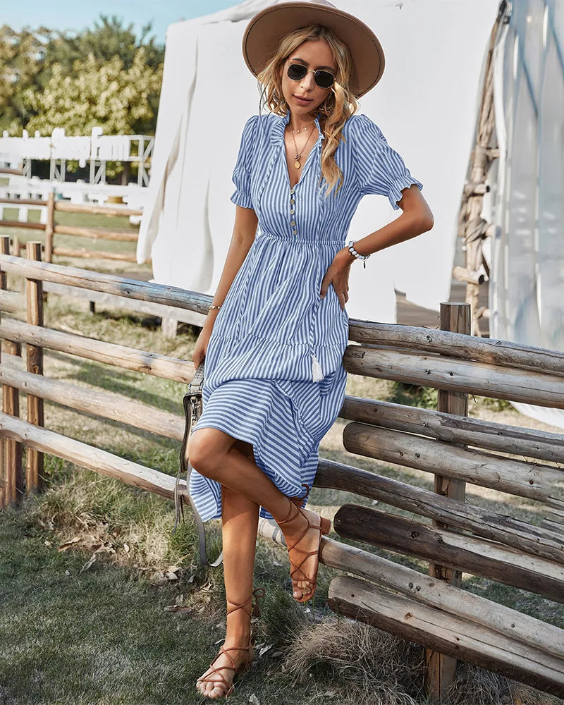 Elise - Striped Dress