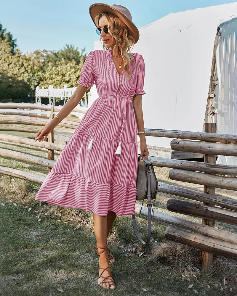 Elise - Striped Dress
