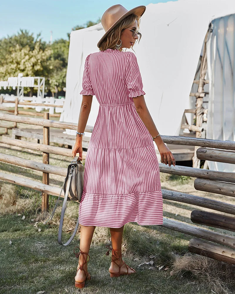 Elise - Striped Dress