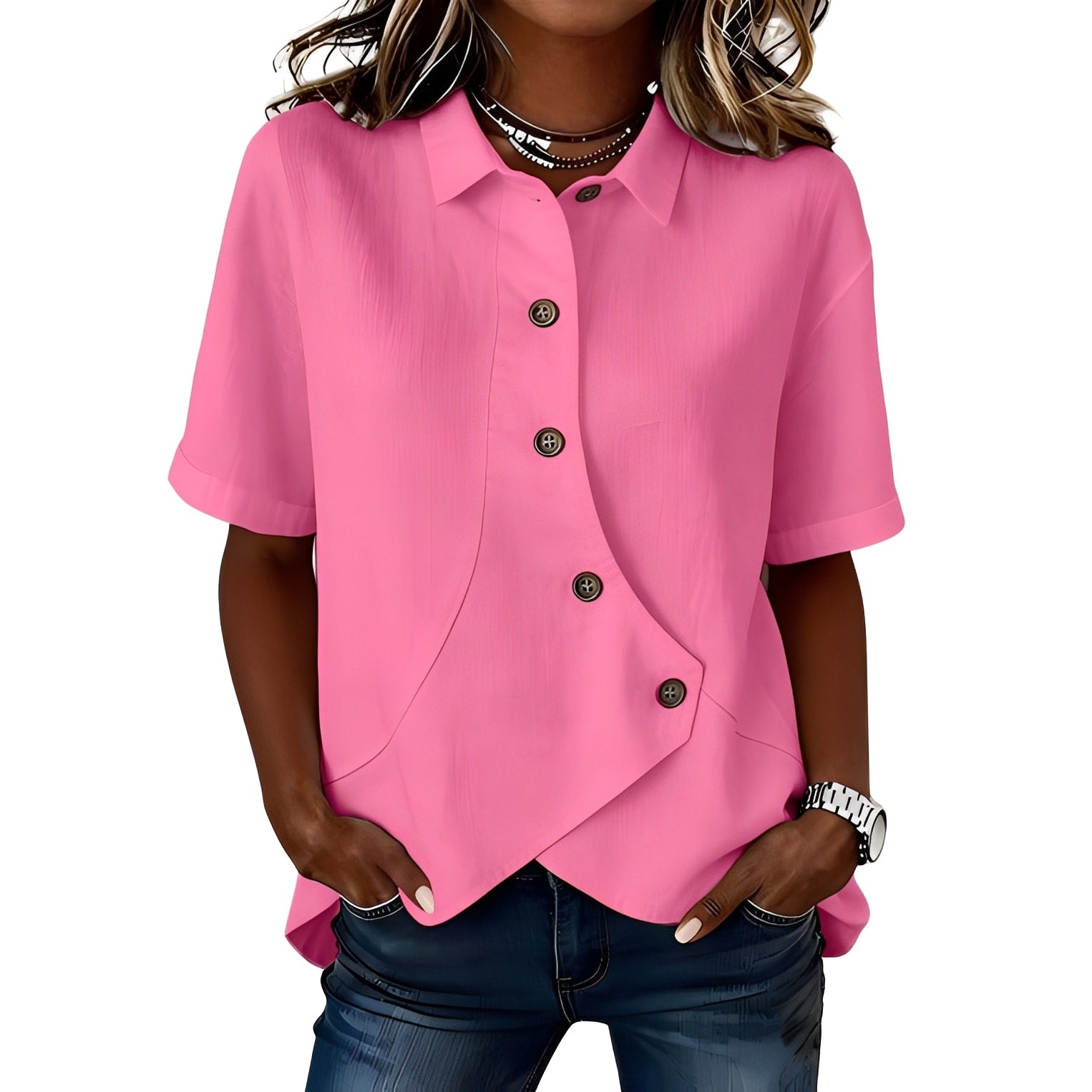 Linen Blend Shirt for Women