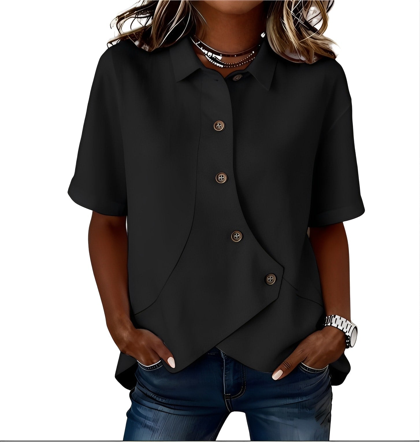 Linen Blend Shirt for Women
